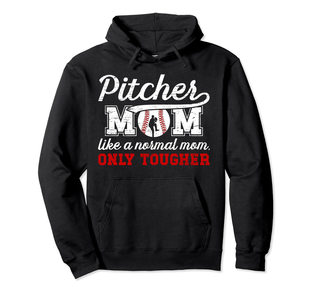 Tough Baseball Pitcher Mom Baseball Hoodie - Minimalist Print Men Women - T-Shirt, Sweatshirt, Hoodie