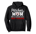 Tough Baseball Pitcher Mom Baseball Hoodie - Minimalist Print Men Women - T-Shirt, Sweatshirt, Hoodie