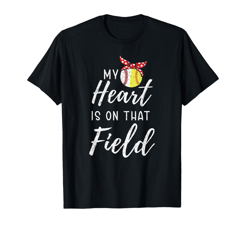 My Heart Is That Field Funny Baseball T-Shirt - Unique Graphic Men Women - T-Shirt, Sweatshirt, Hoodie