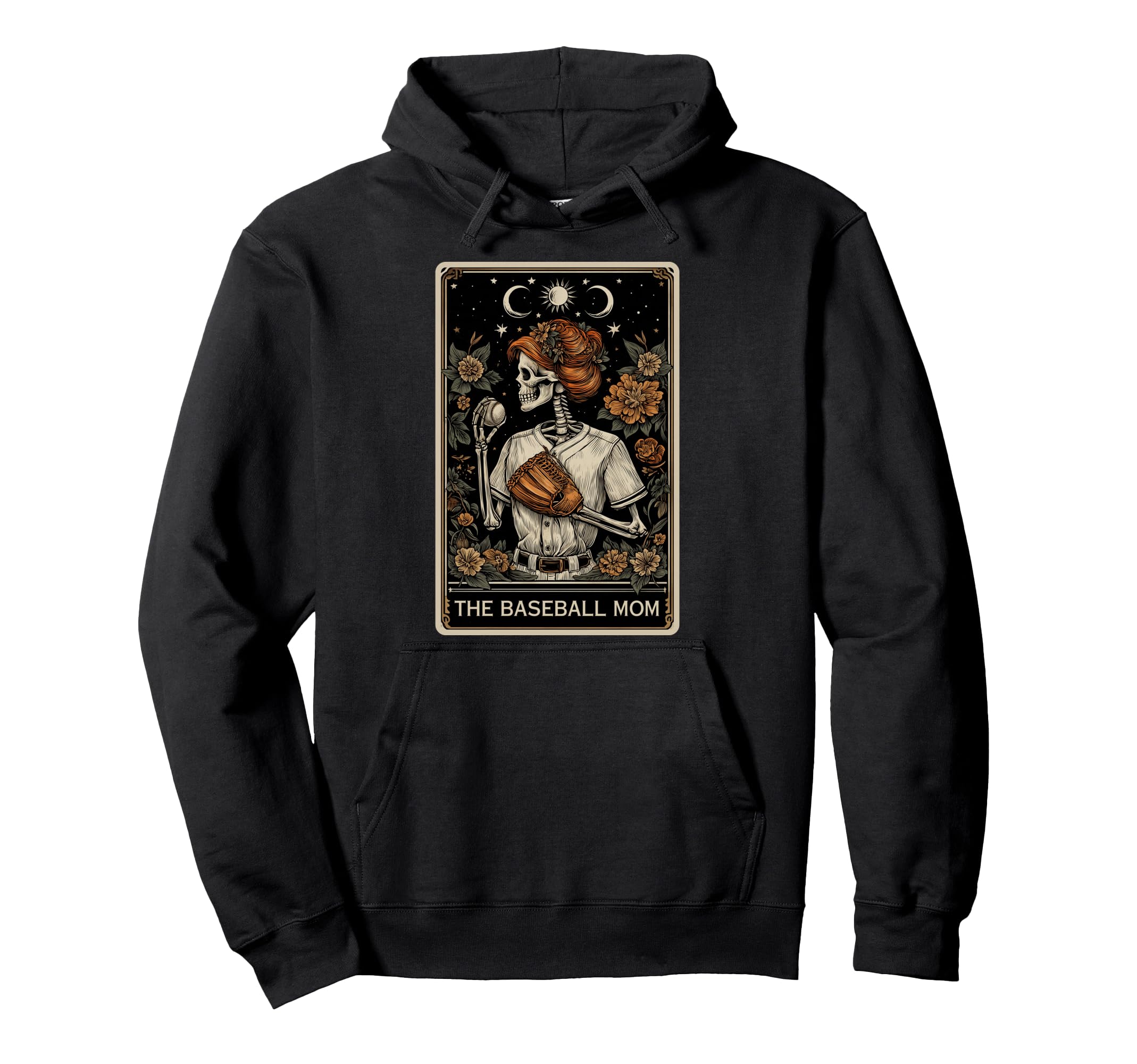 Baseball Mom Mama Mothers Day Tarot Card Hoodie - Custom Art Print Unisex - T-Shirt, Sweatshirt, Hoodie