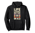 Life Looks Better 4 3 Vhs Tapes Hoodie - Aesthetic Graphic for Adults - T-Shirt, Sweatshirt, Hoodie