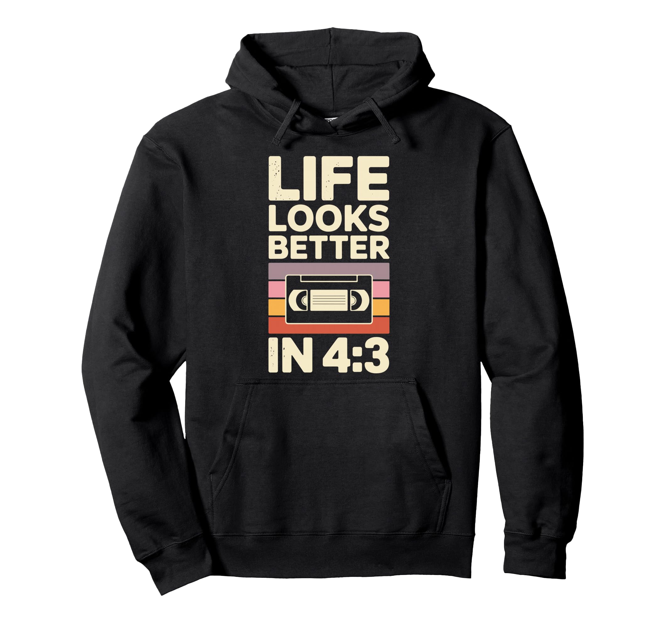 Life Looks Better 4 3 Vhs Tapes Hoodie - Aesthetic Graphic for Adults - T-Shirt, Sweatshirt, Hoodie