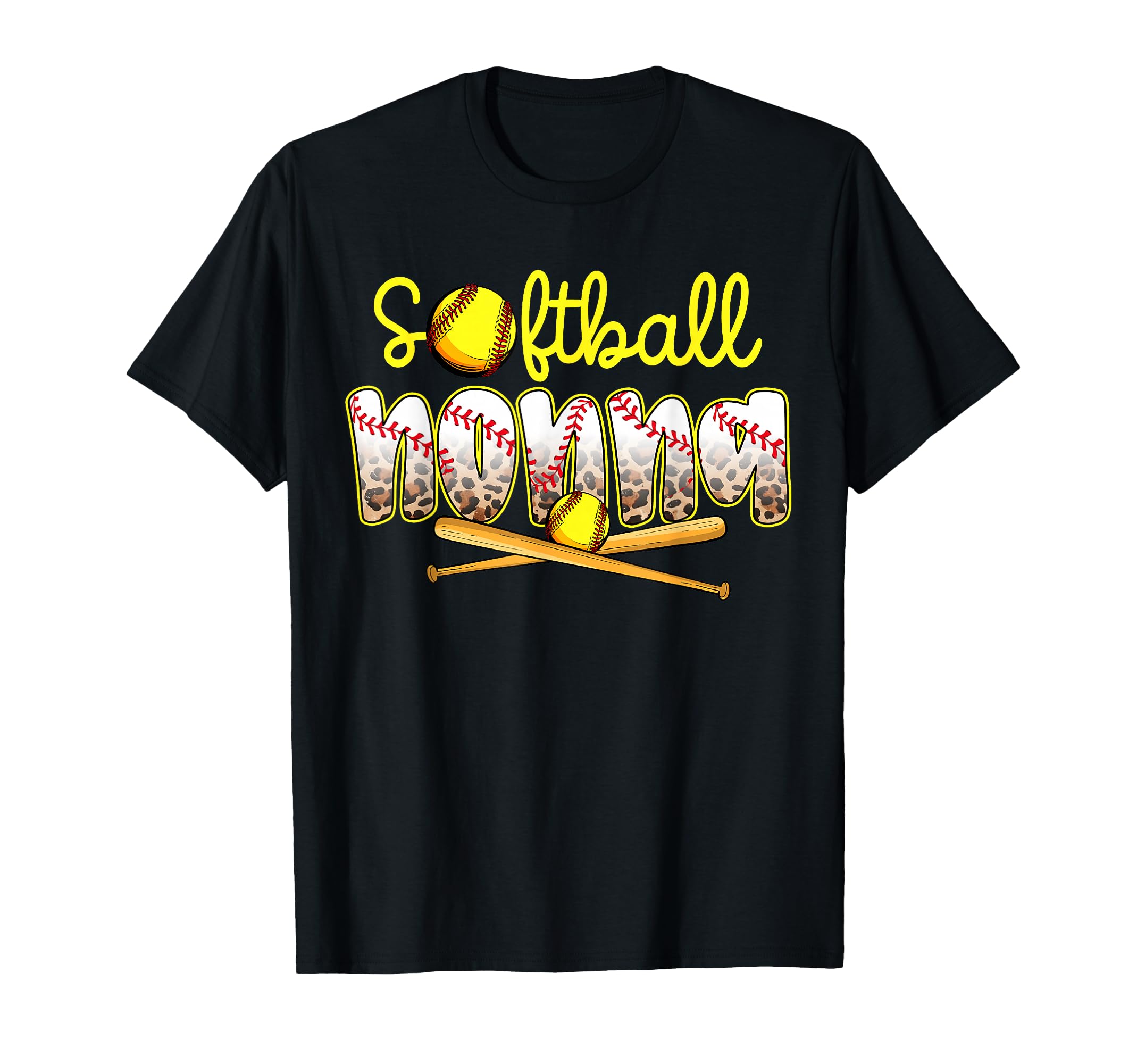 Softball Nonna Leopard Mothers Day T-Shirt - Trendy Graphic Unisex - T-Shirt, Sweatshirt, Hoodie