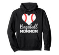 Baseball Mommom Heart Funny Hoodie - Casual Everyday Wear for Adults - T-Shirt, Sweatshirt, Hoodie