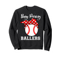 Busy Raising Ballers Funny Baseball Sweatshirt - Graphic Print Men Women - T-Shirt, Sweatshirt, Hoodie