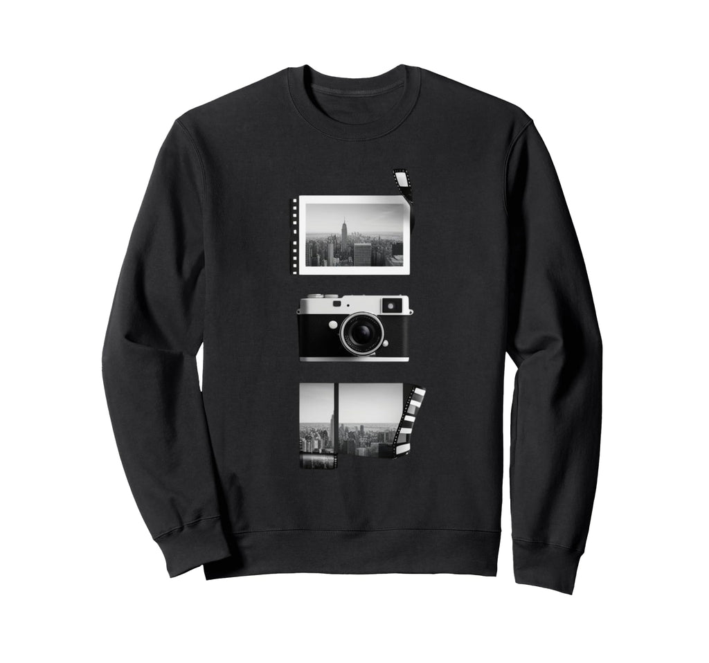 New York City Camera Film Strip Sweatshirt - Unique Graphic Men Women - T-Shirt, Sweatshirt, Hoodie