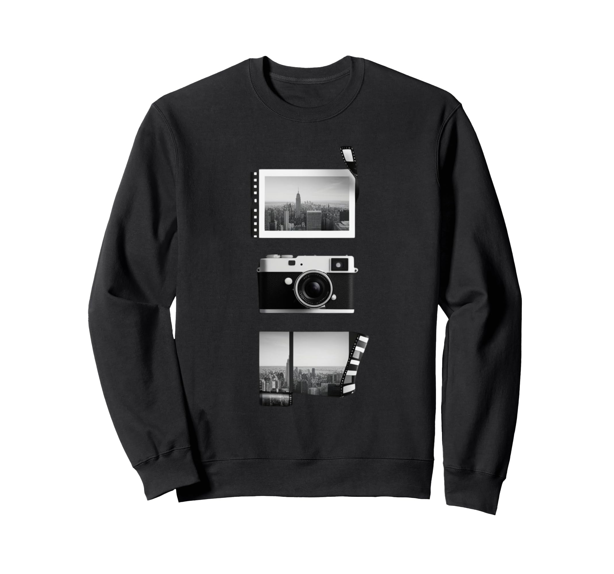 New York City Camera Film Strip Sweatshirt - Unique Graphic Men Women - T-Shirt, Sweatshirt, Hoodie