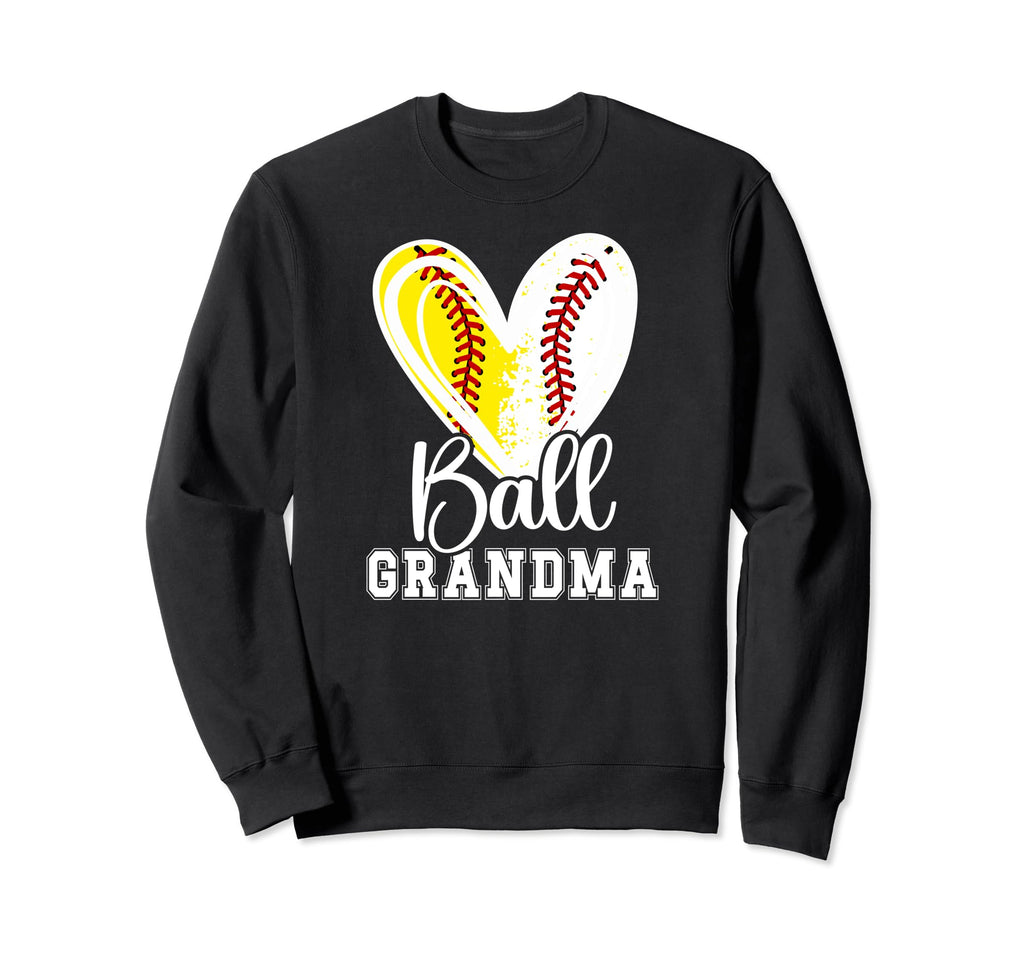 Ball Grandma Heart Baseball Sweatshirt - Trendy Graphic for Adults - T-Shirt, Sweatshirt, Hoodie