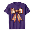 Groovy Coquette Bow Game Day Football T-Shirt - Minimalist Print Men Women - T-Shirt, Sweatshirt, Hoodie