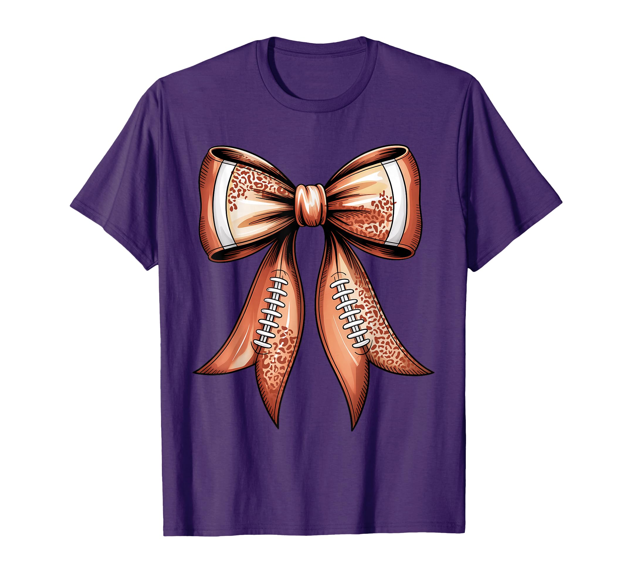 Groovy Coquette Bow Game Day Football T-Shirt - Minimalist Print Men Women - T-Shirt, Sweatshirt, Hoodie