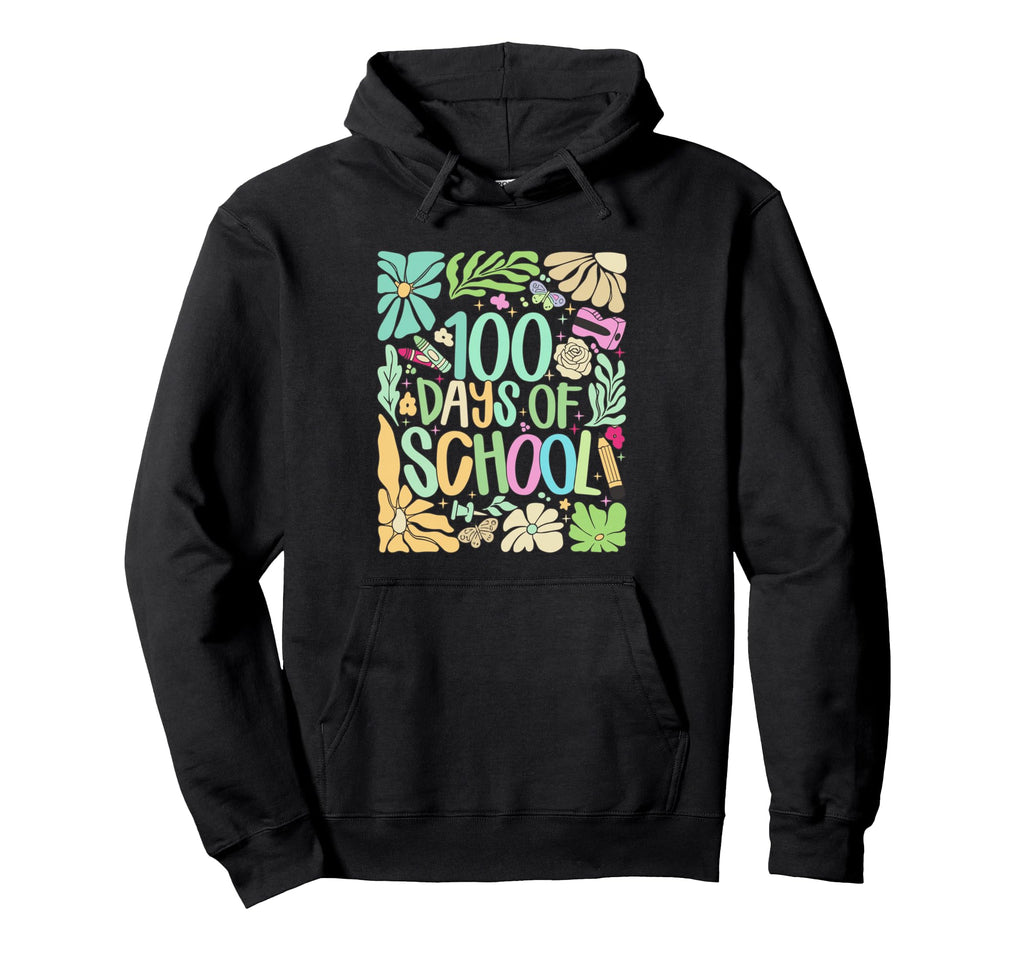 Boho 100Th Day School Rainbow Hoodie - Custom Art Print Men Women - T-Shirt, Sweatshirt, Hoodie