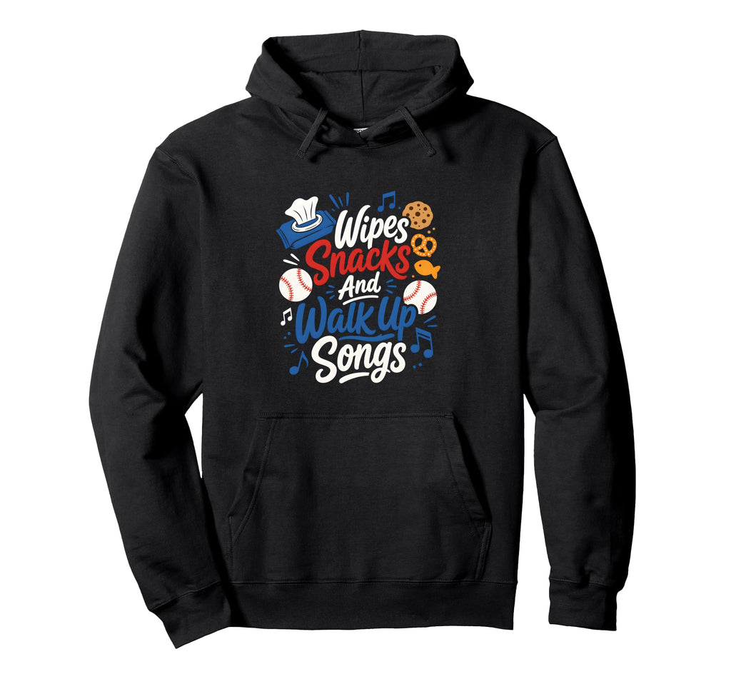 Funny Baseball Mom Snacks Songs Hoodie - Custom Art Print for Adults - T-Shirt, Sweatshirt, Hoodie