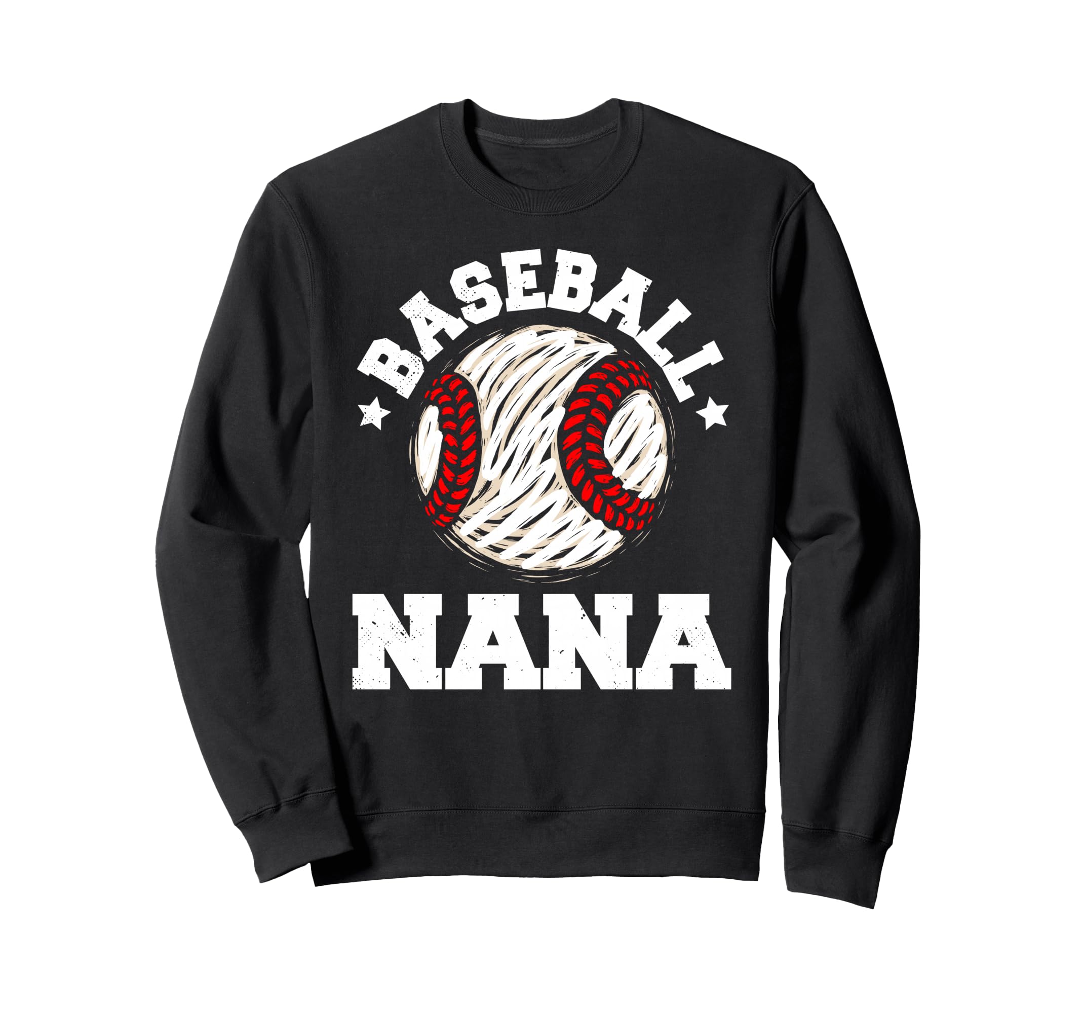 Baseball Nana Distressed Funny Sweatshirt - Unique Graphic for Adults - T-Shirt, Sweatshirt, Hoodie
