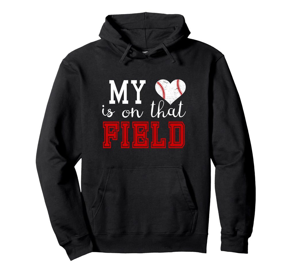 My Heart Is That Field Baseball Mom Nana Hoodie - Custom Art Print Unisex - T-Shirt, Sweatshirt, Hoodie