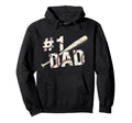 Number One Baseball Dad Fathers Day Hoodie - Custom Art Print Unisex - T-Shirt, Sweatshirt, Hoodie