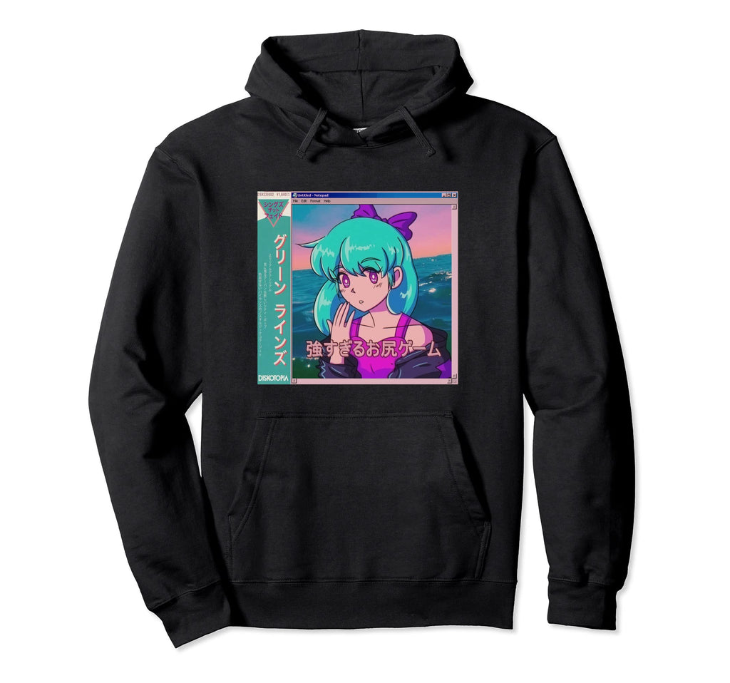 Vaporwave Anime Aesthetic 80S Hoodie - Custom Art Print Unisex - T-Shirt, Sweatshirt, Hoodie