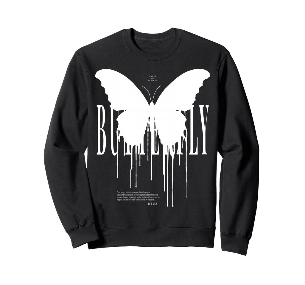 Y2K Streetwear Butterfly Sweatshirt - Custom Art Print Men Women - T-Shirt, Sweatshirt, Hoodie