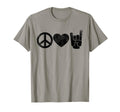 Peace Love Rock And Roll T-Shirt - Trendy Graphic Unisex - T-Shirt, Sweatshirt, Hoodie