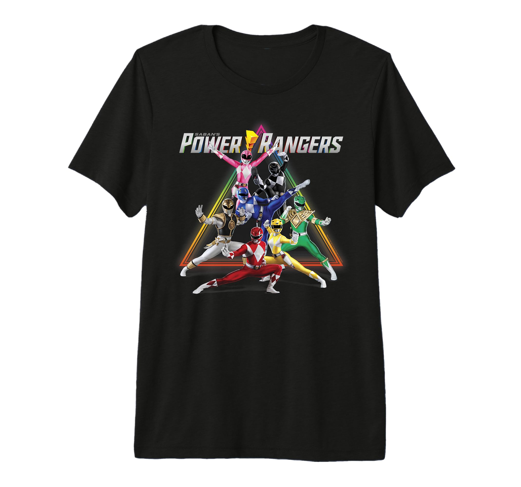 Power Rangers Rainbow Pyramid Action T-Shirt - Unique Graphic Men Women - T-Shirt, Sweatshirt, Hoodie
