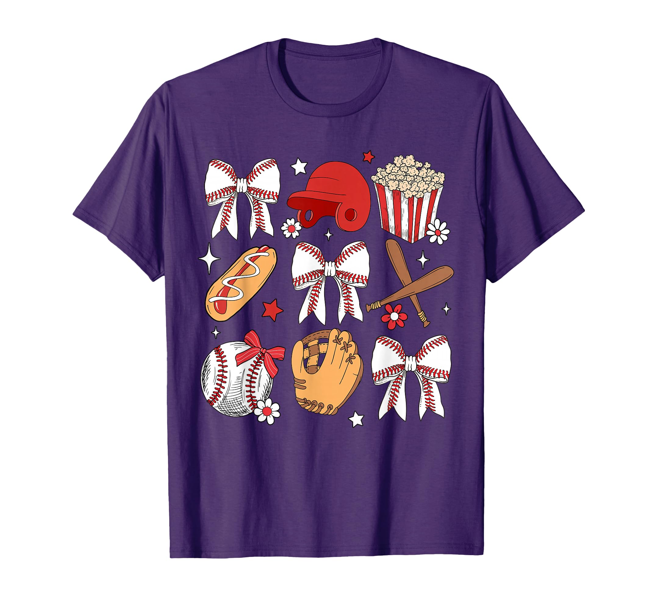 Baseball Mom Coquette Mothers Day T-Shirt - Graphic Print Men Women - T-Shirt, Sweatshirt, Hoodie