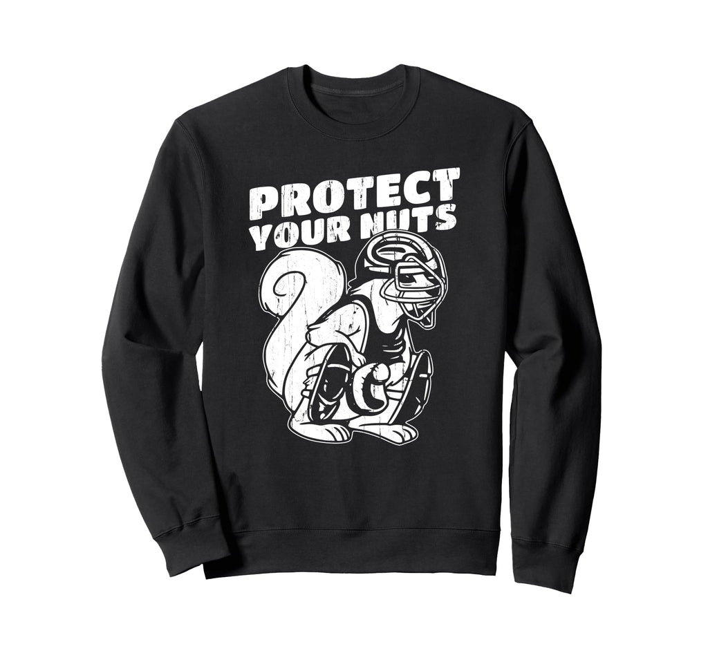 Catcher Mom Protect Your Nuts Funny Sweatshirt - Graphic Print for Adults - T-Shirt, Sweatshirt, Hoodie
