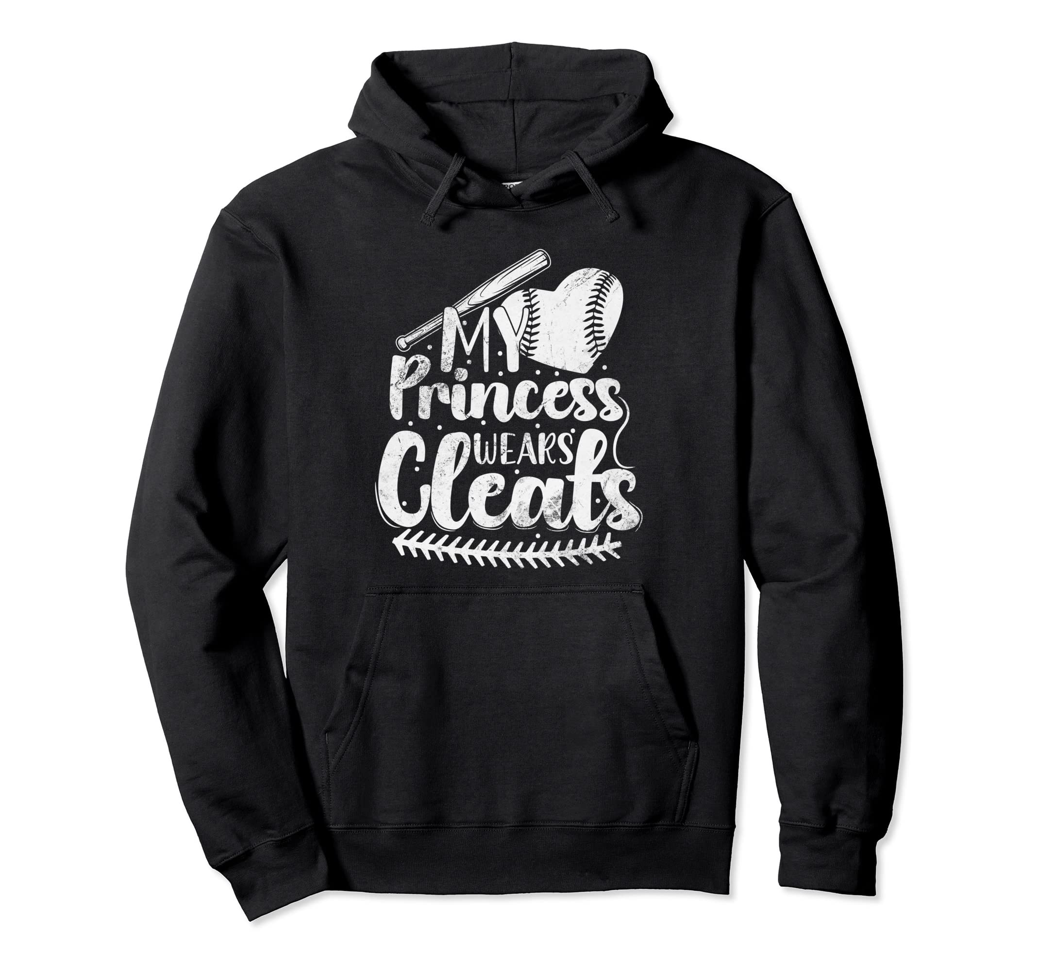 My Princess Wears Cleats Softball Dad Hoodie - Unique Graphic Men Women - T-Shirt, Sweatshirt, Hoodie