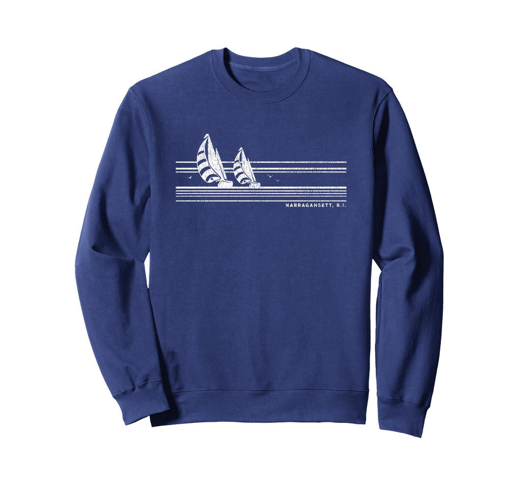 Narragansett Ri Sailing 70S Sweatshirt - Minimalist Print Men Women - T-Shirt, Sweatshirt, Hoodie