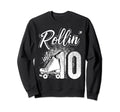 Rollin Into 10Th Birthday Roller Sweatshirt - Trendy Graphic for Adults - T-Shirt, Sweatshirt, Hoodie