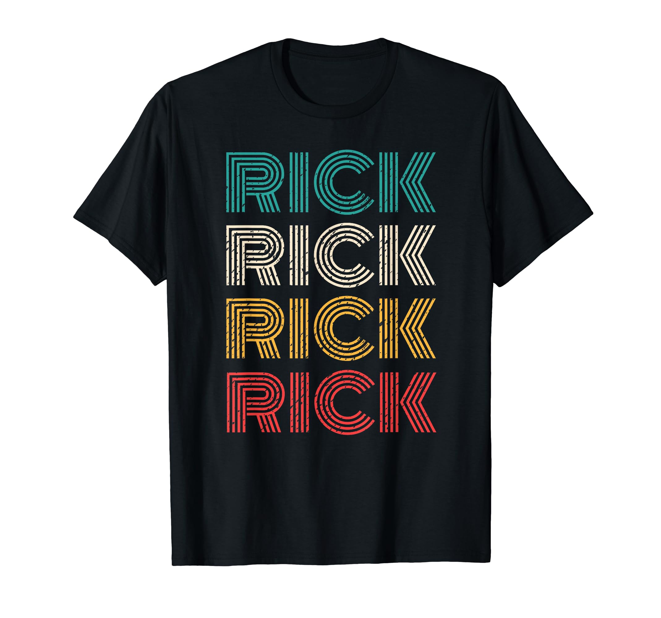 Rick Distressed 80S T-Shirt - Casual Everyday Wear Unisex - T-Shirt, Sweatshirt, Hoodie