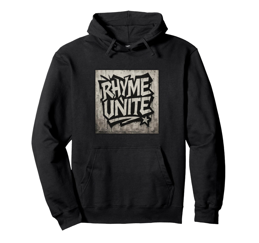 Rhyme Unite Graffiti Tribute Hip Hop Hoodie - Fun Novelty Design Unisex - T-Shirt, Sweatshirt, Hoodie