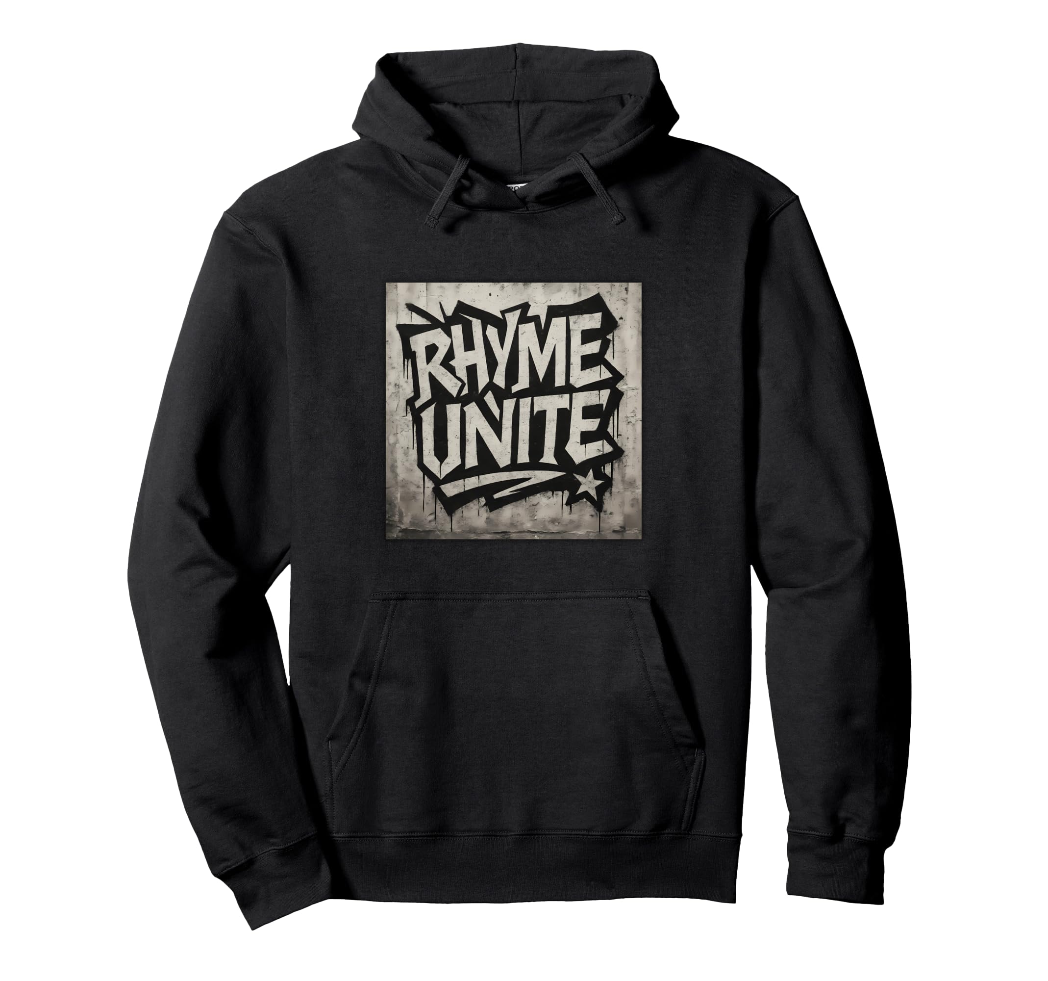 Rhyme Unite Graffiti Tribute Hip Hop Hoodie - Fun Novelty Design Unisex - T-Shirt, Sweatshirt, Hoodie