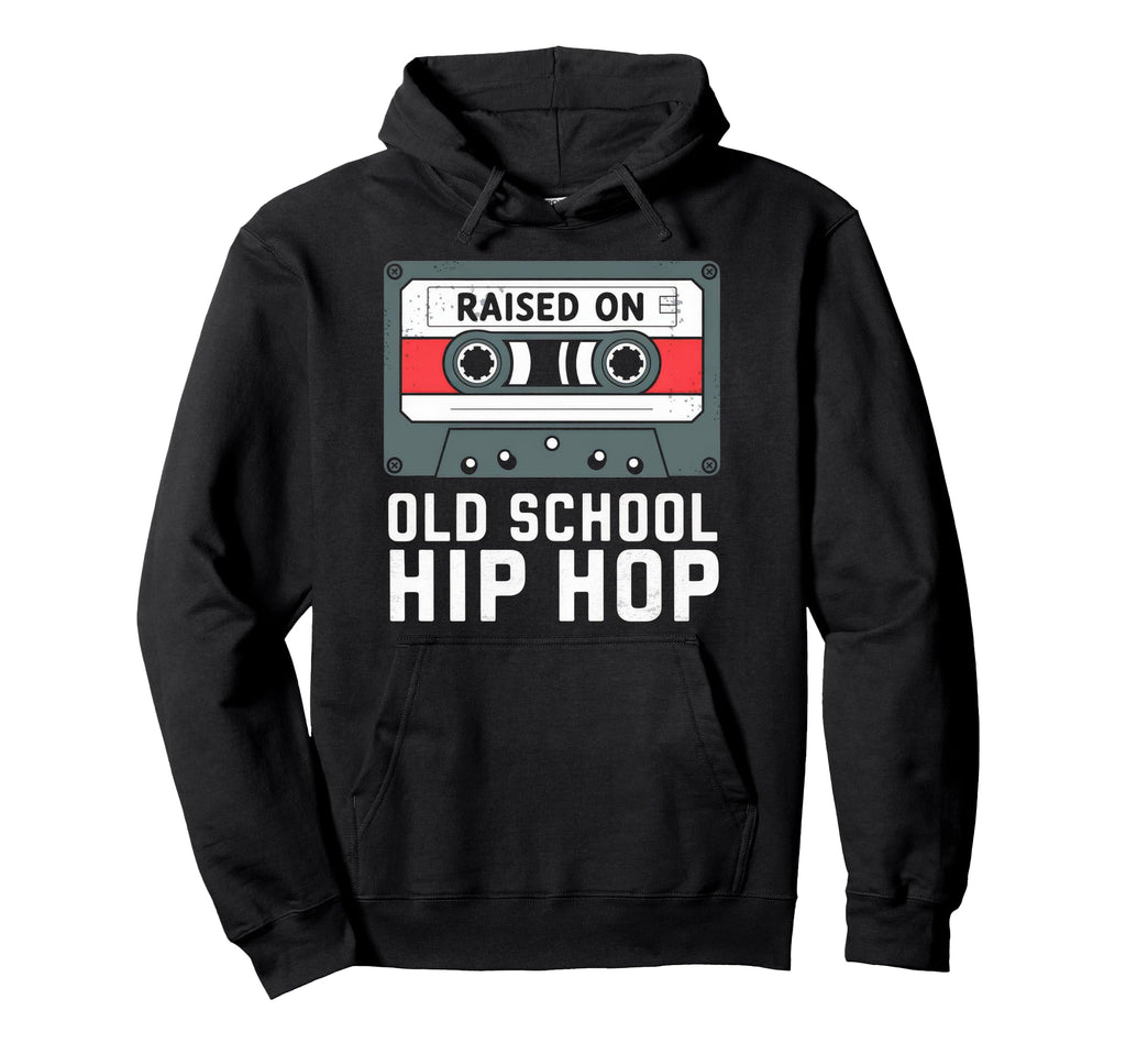 Raised Old School Hip Hop Cassette Hoodie - Aesthetic Graphic Unisex - T-Shirt, Sweatshirt, Hoodie