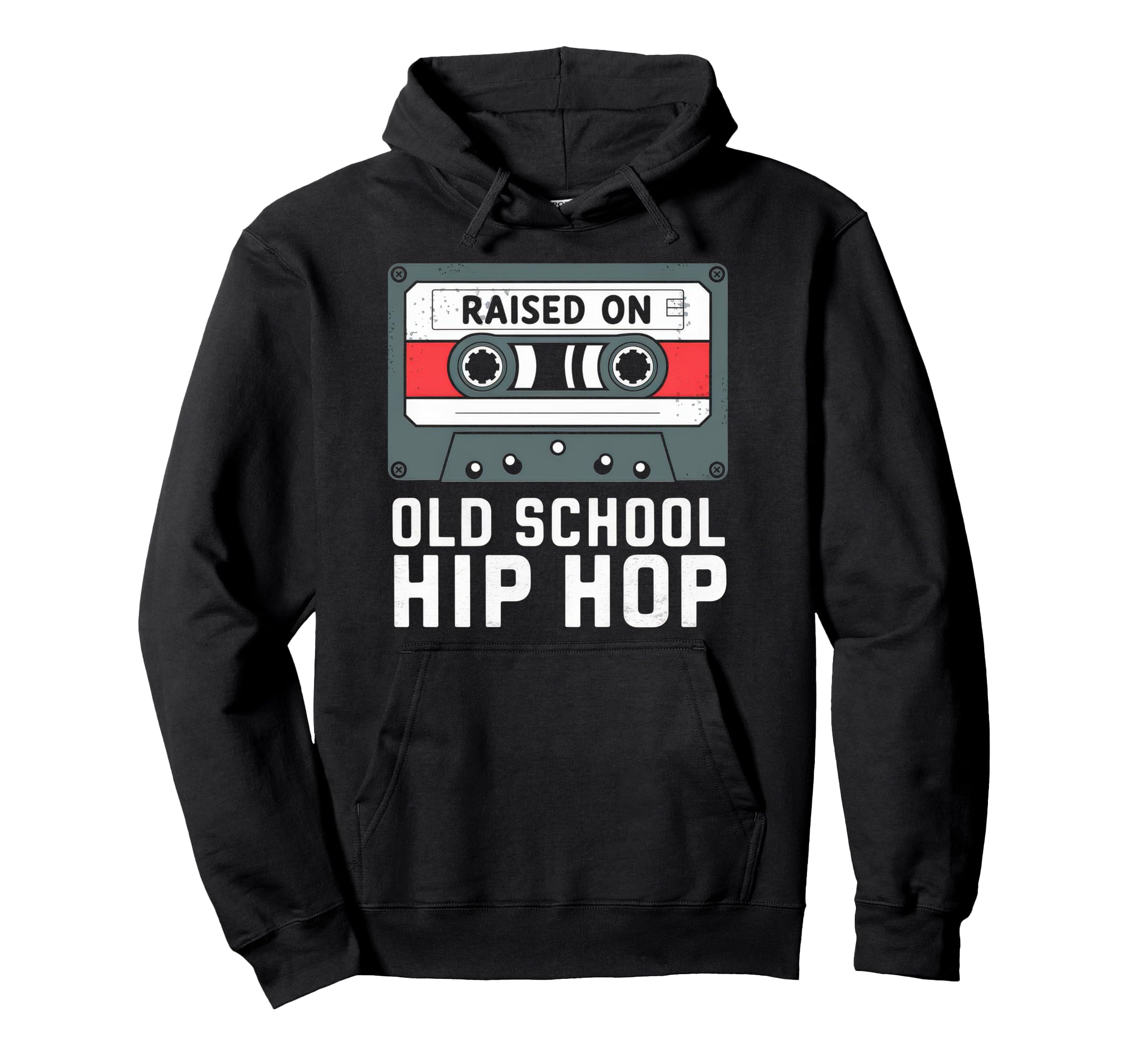 Raised Old School Hip Hop Cassette Hoodie - Aesthetic Graphic Unisex - T-Shirt, Sweatshirt, Hoodie