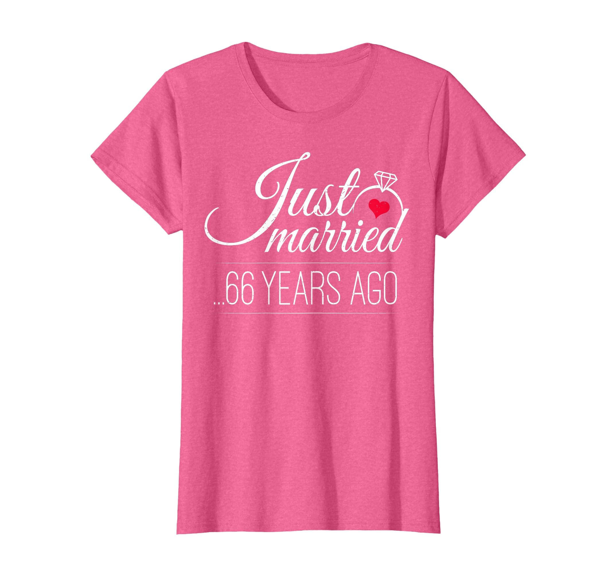 Just Married 66 Years Ago 66Th T-Shirt - Fun Novelty Design for Adults - T-Shirt, Sweatshirt, Hoodie