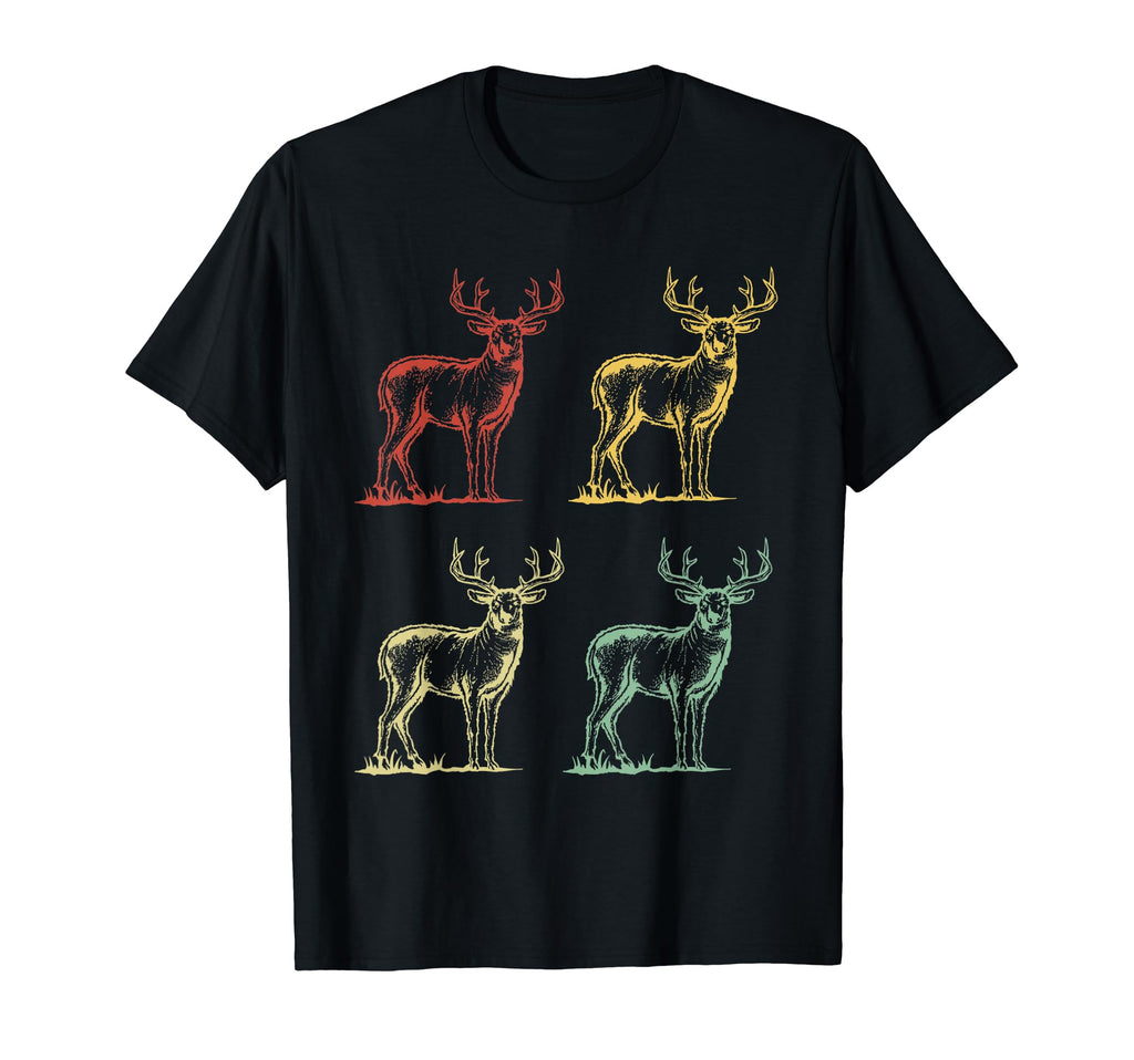 Deer Distressed Tees Hoodie - Graphic Print Men Women - T-Shirt, Sweatshirt, Hoodie