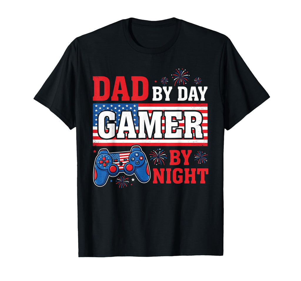 Dad Day Gamer Night Patriotic Gaming T-Shirt - Aesthetic Graphic Unisex - T-Shirt, Sweatshirt, Hoodie