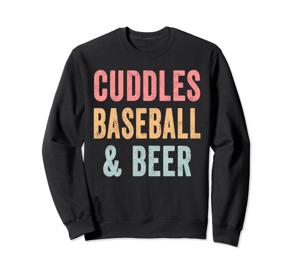 Funny Baseball Cuddles Baseball Sweatshirt - Minimalist Print Men Women - T-Shirt, Sweatshirt, Hoodie