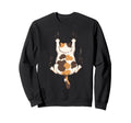 Funny Calico Cat Hanging Kitty Sweatshirt - Fun Novelty Design Men Women - T-Shirt, Sweatshirt, Hoodie