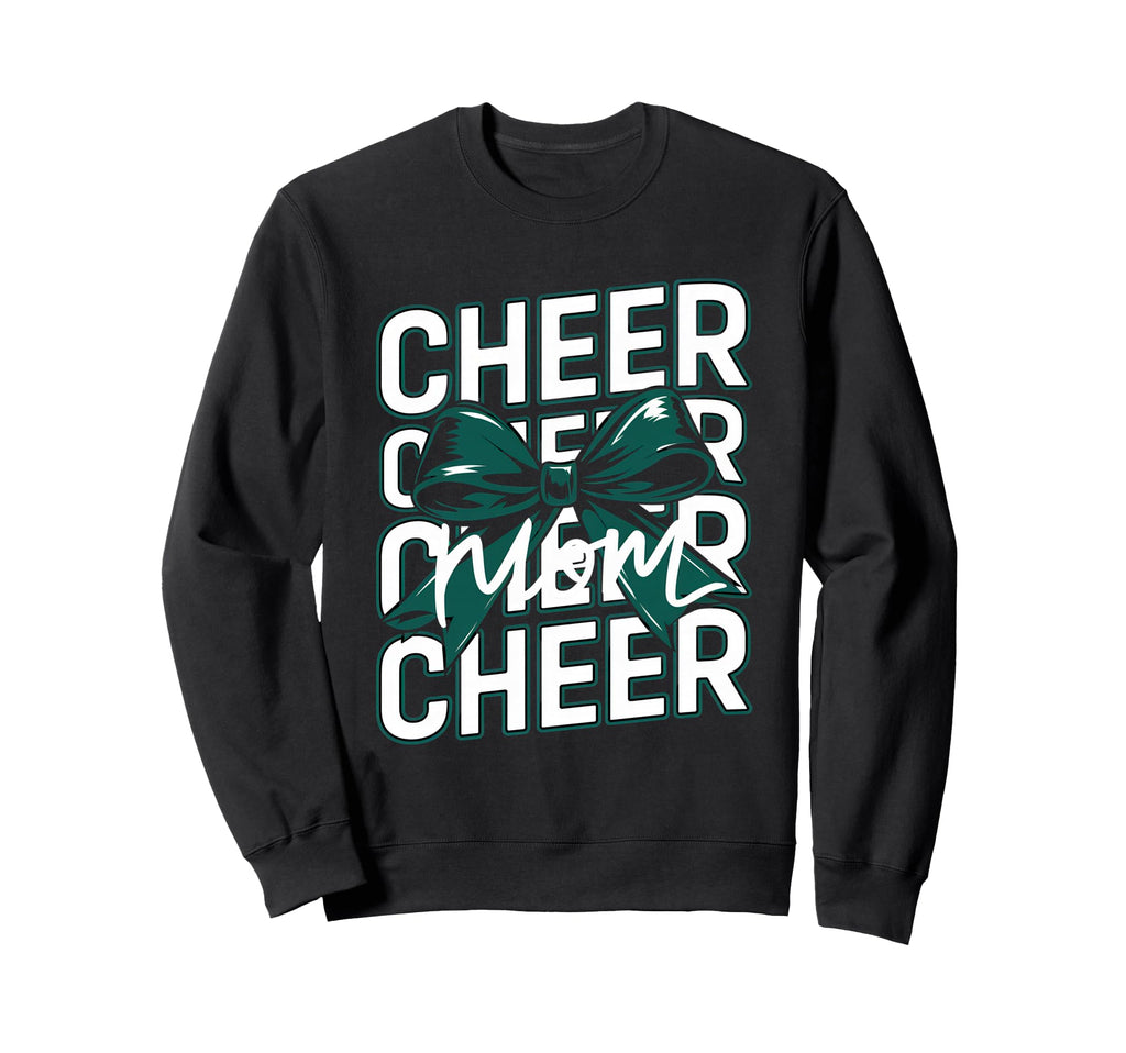 Cheer Mom Mother Bow Cheerleader Sweatshirt - Minimalist Print for Adults - T-Shirt, Sweatshirt, Hoodie