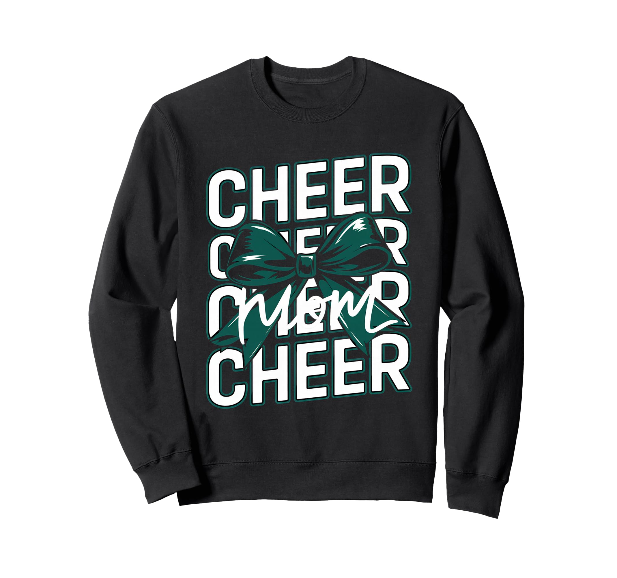 Cheer Mom Mother Bow Cheerleader Sweatshirt - Minimalist Print for Adults - T-Shirt, Sweatshirt, Hoodie