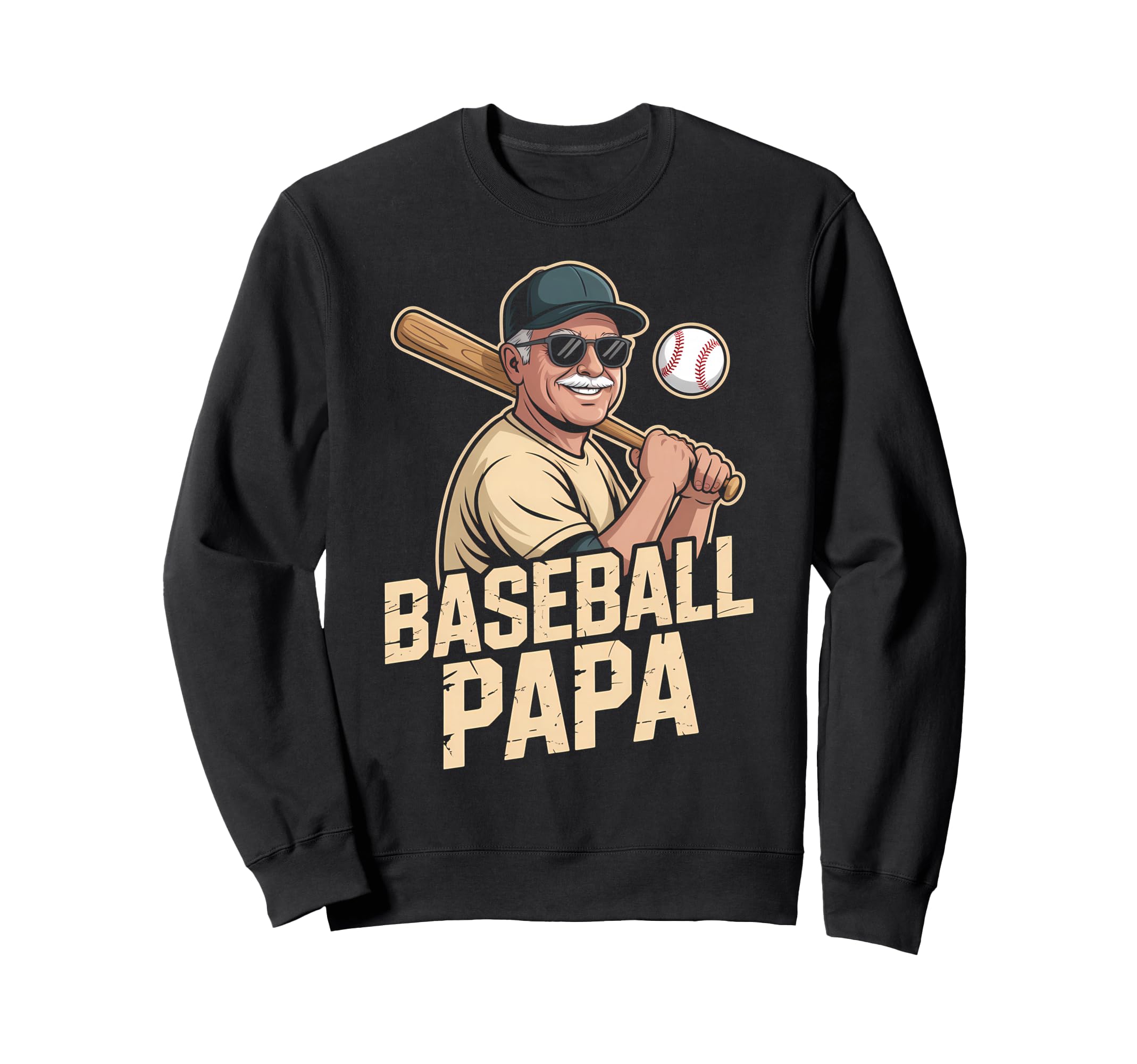 Funny Dad Shirts Baseball Papa Sweatshirt - Streetwear Style Men Women - T-Shirt, Sweatshirt, Hoodie