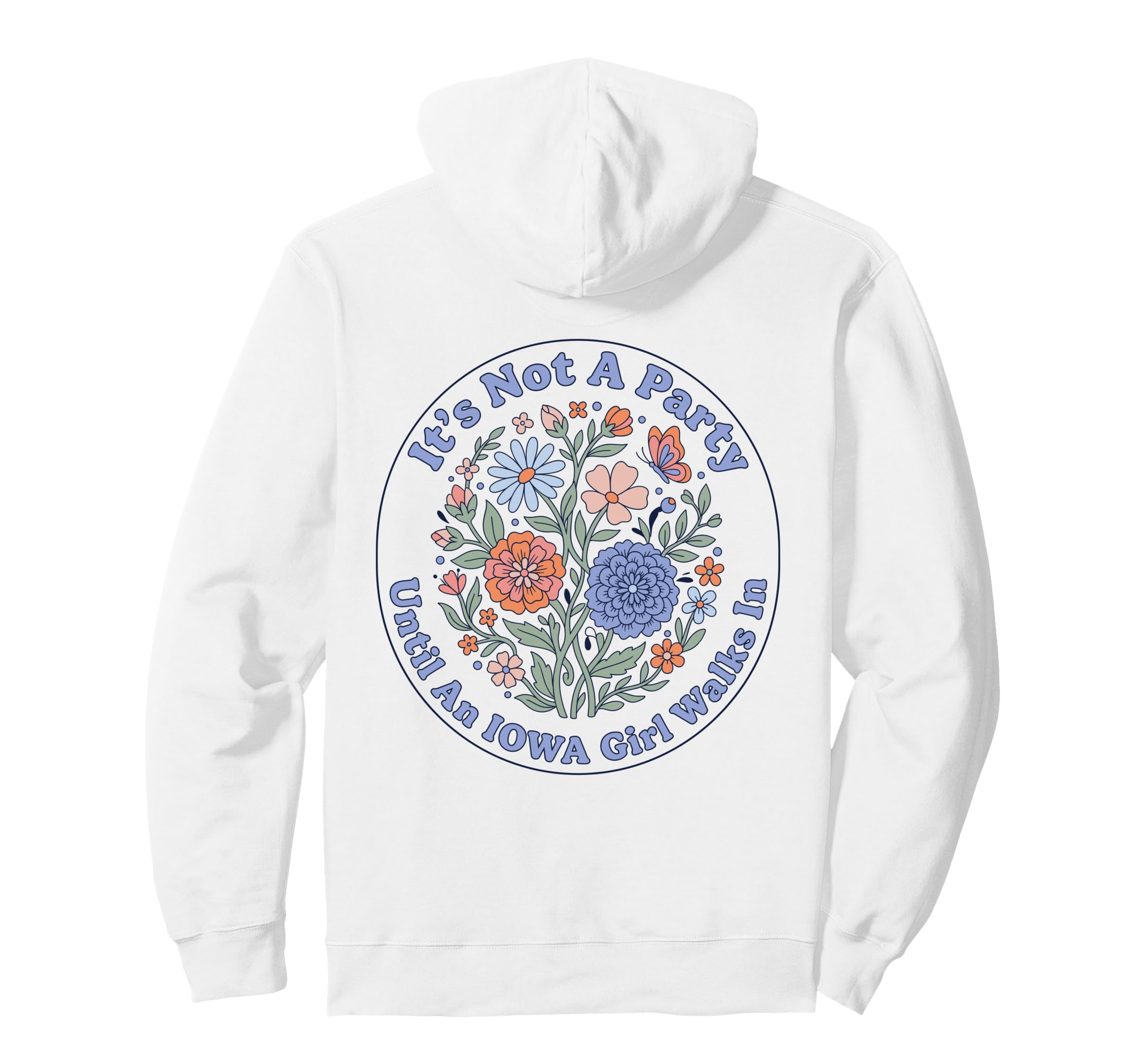 Iowa Floral Boho Party Midwest Hoodie - Unique Graphic Men Women - T-Shirt, Sweatshirt, Hoodie