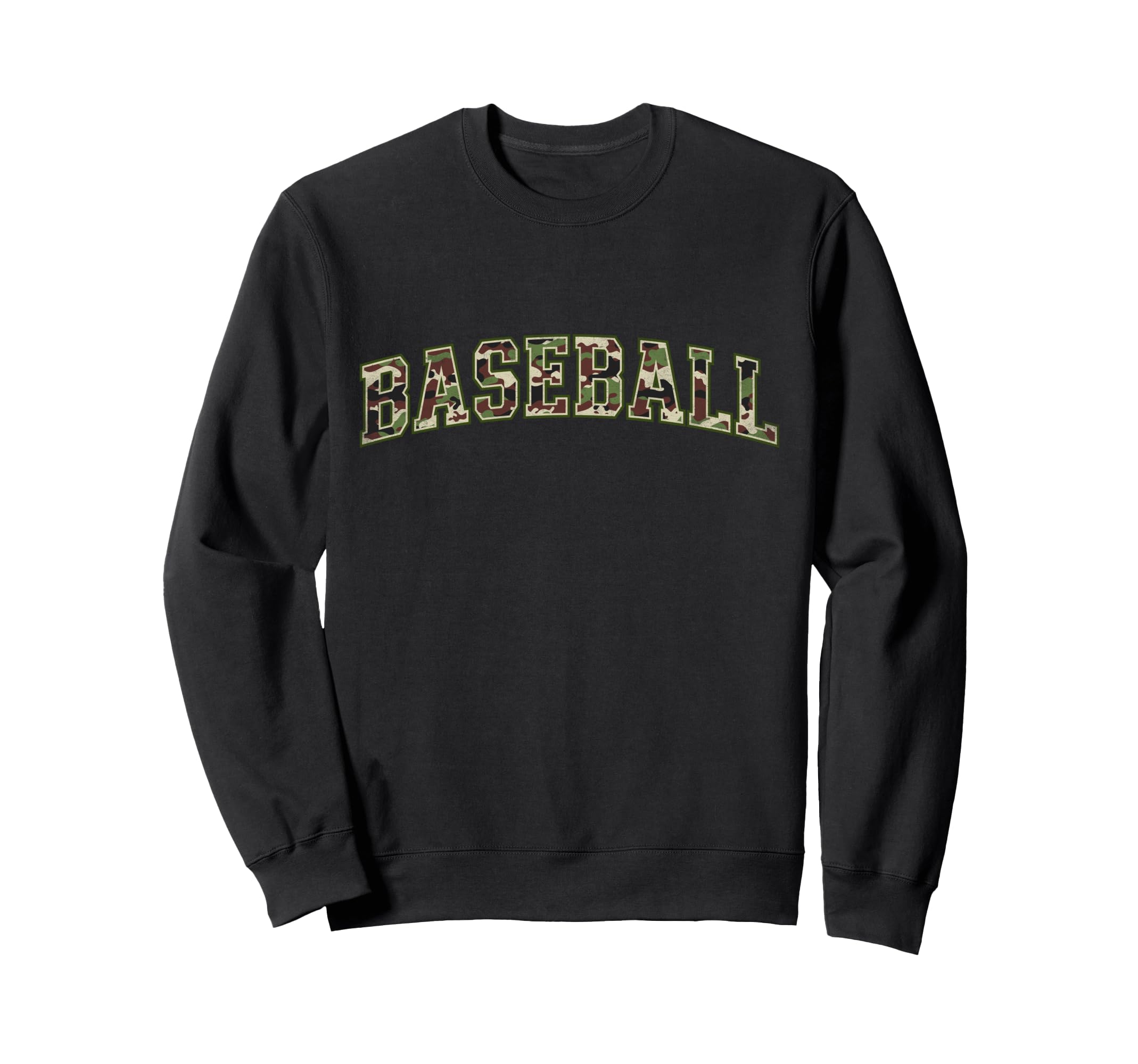 Camo Baseball Camourflage Varsity Sweatshirt - Custom Art Print Men Women - T-Shirt, Sweatshirt, Hoodie