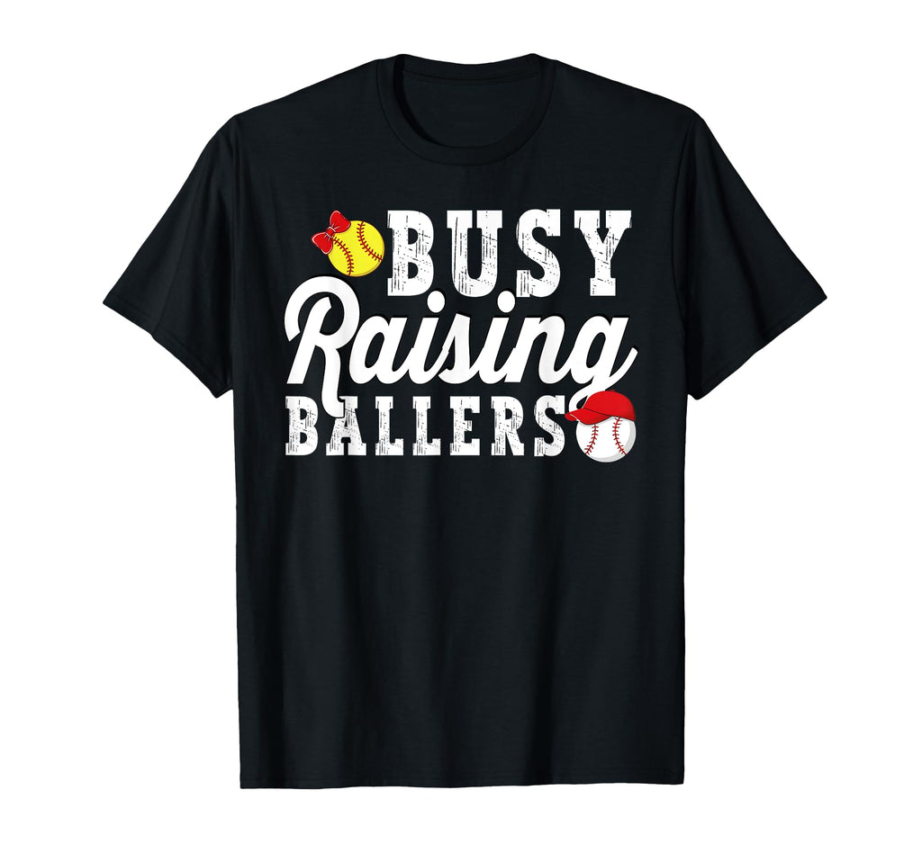 Busy Raising Ballers Softball T-Shirt - Aesthetic Graphic Men Women - T-Shirt, Sweatshirt, Hoodie