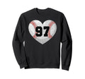Baseball Number 97 Distressed Sweatshirt - Aesthetic Graphic Men Women - T-Shirt, Sweatshirt, Hoodie