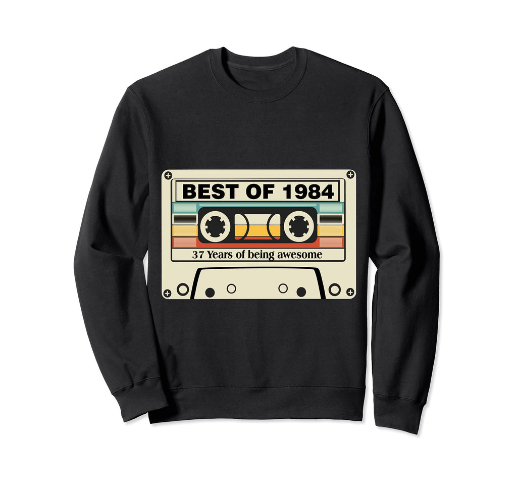 Best 1984 37Th Birthday Cassette Sweatshirt - Minimalist Print for Adults - T-Shirt, Sweatshirt, Hoodie