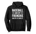 Baseball And My Frenchie Mama Dog Lover Hoodie - Graphic Print for Adults - T-Shirt, Sweatshirt, Hoodie