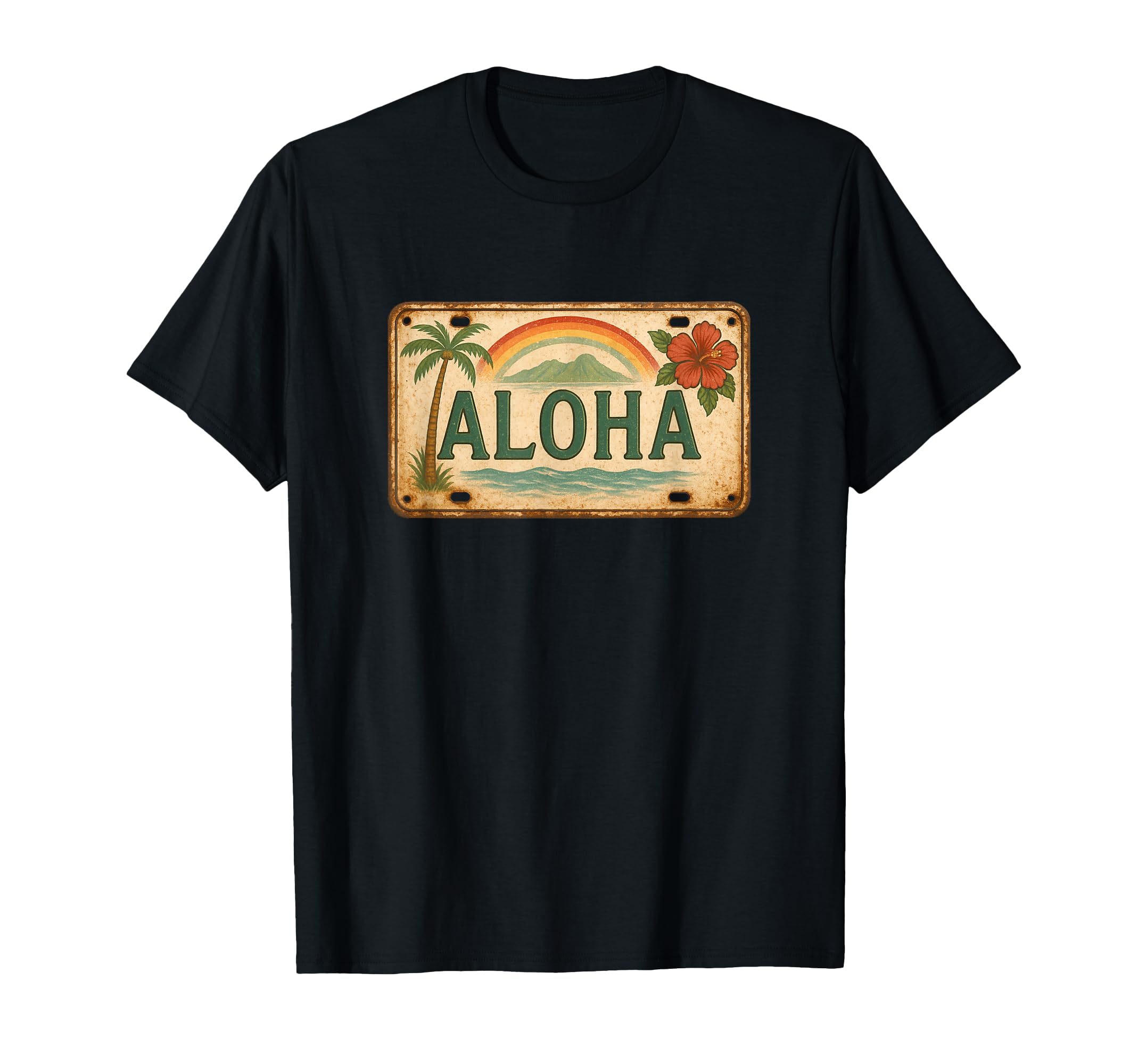 Aloha License Plate Hawaii T-Shirt - Streetwear Style for Adults - T-Shirt, Sweatshirt, Hoodie