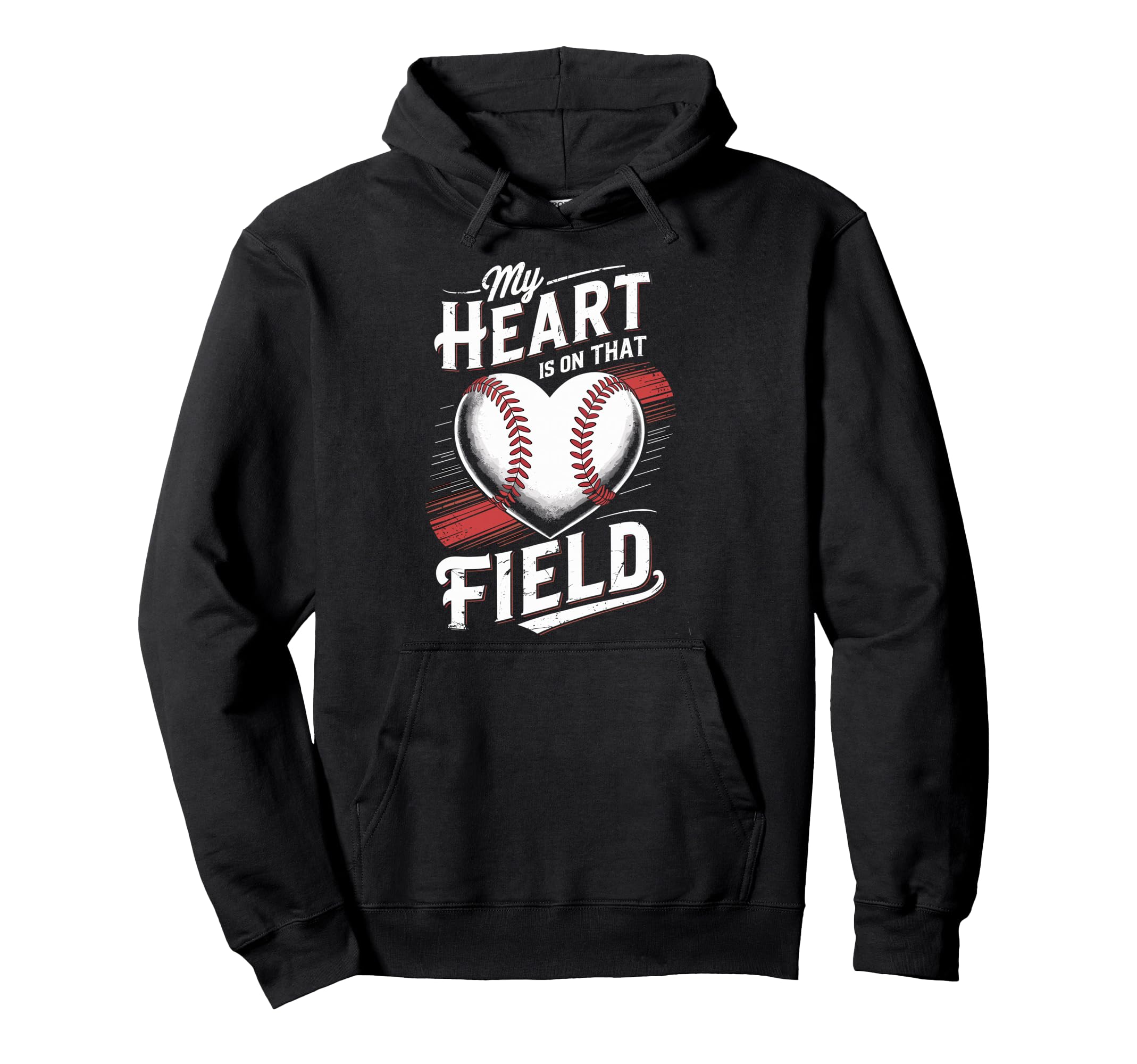 My Heart Is That Field Baseball Ball Hoodie - Trendy Graphic Men Women - T-Shirt, Sweatshirt, Hoodie