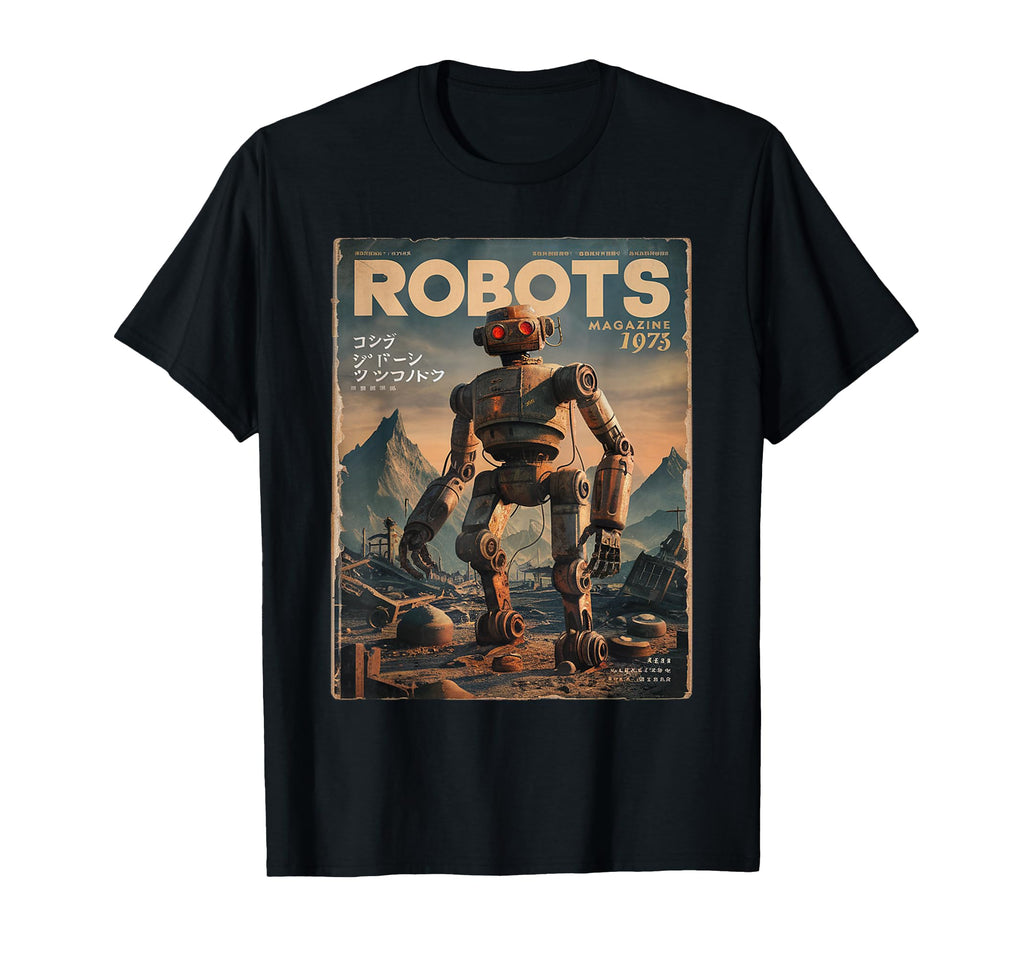 Fantasy Robot 70S Magazin Japanese T-Shirt - Graphic Print for Adults - T-Shirt, Sweatshirt, Hoodie